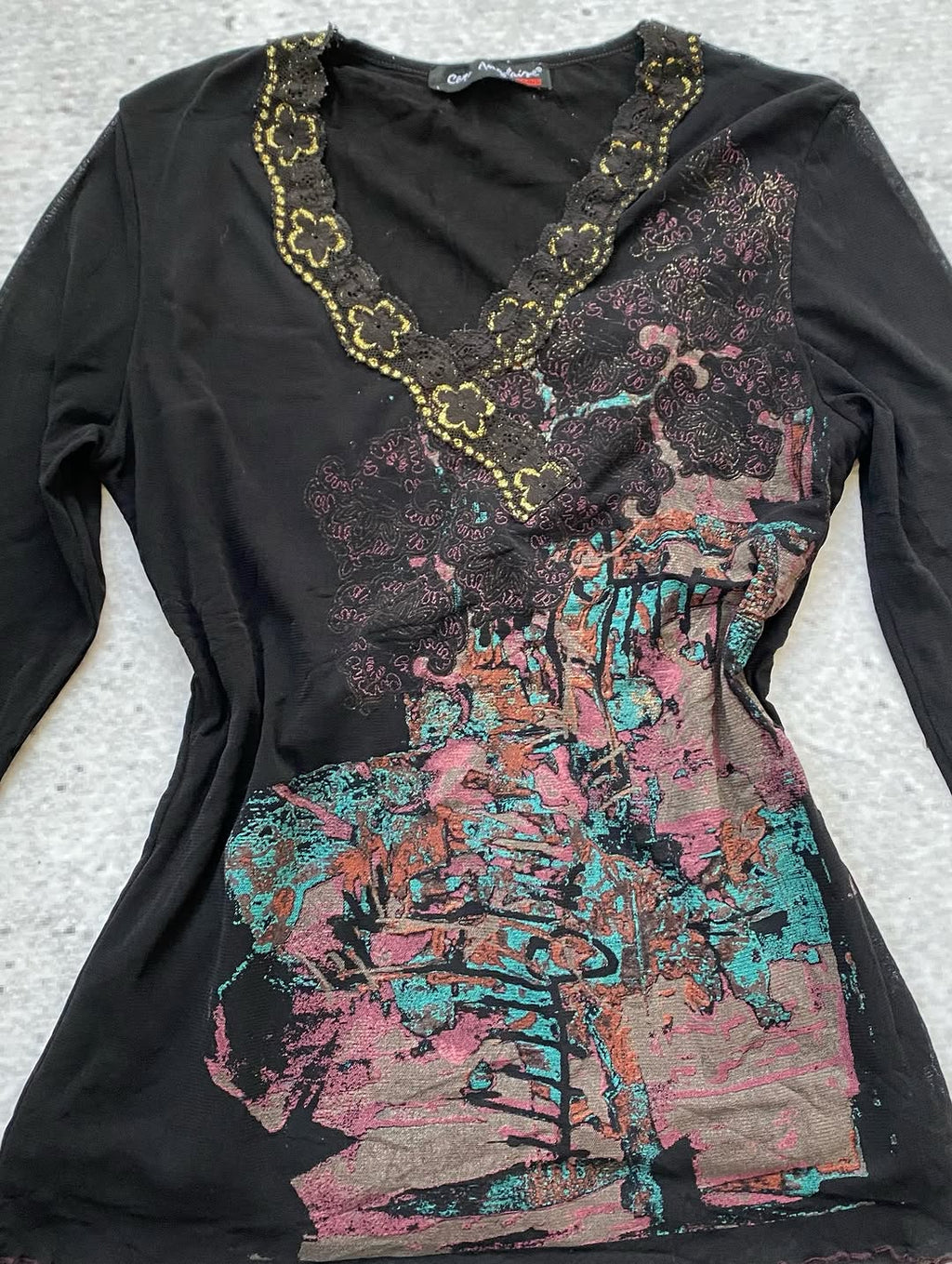 Long-Sleeve Y2k Mesh Top (Transparent Sleeves Only) For 22$  — image 2