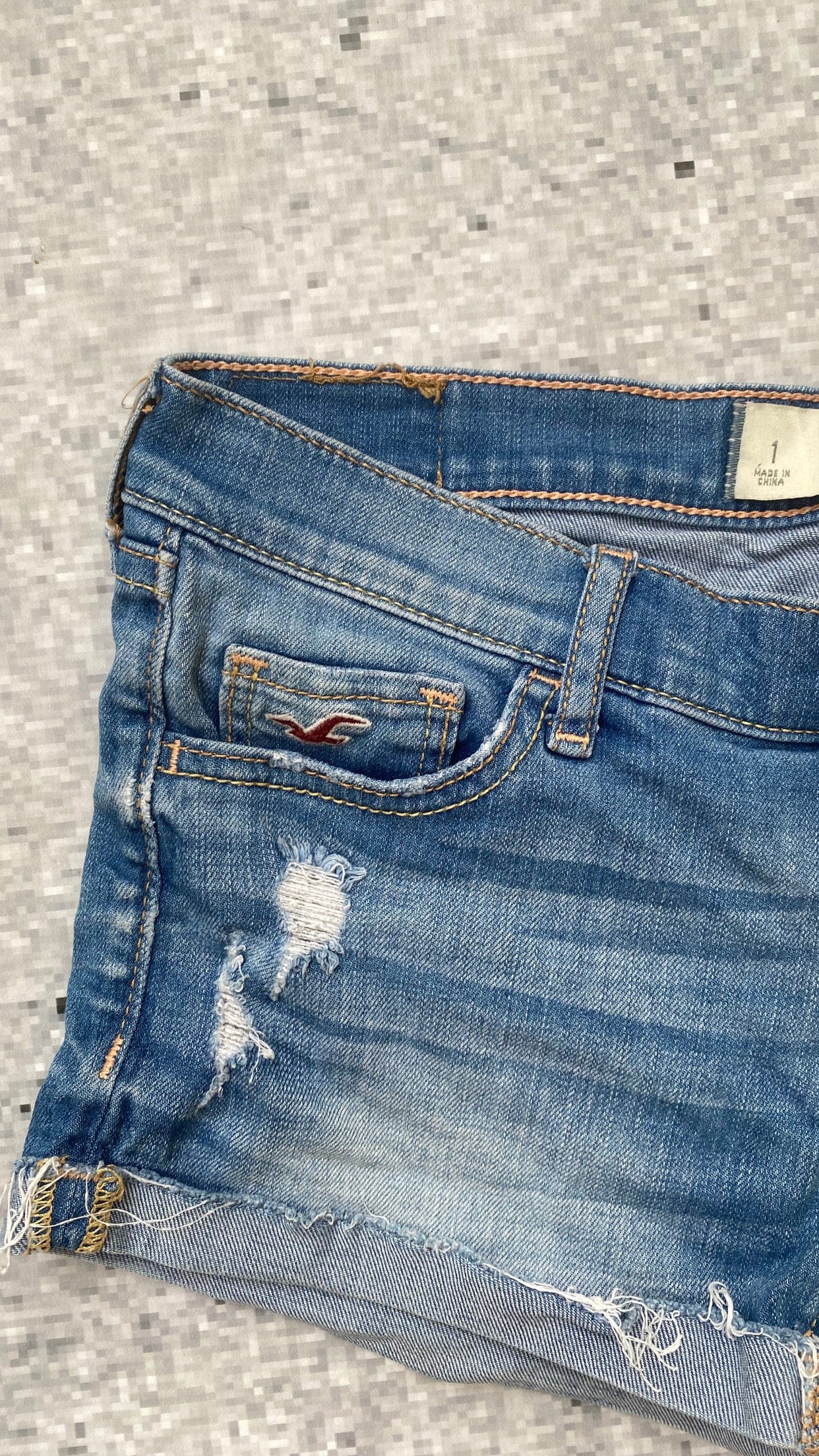 2000s Folded Low Rise Hollister Microshorts Hollister
