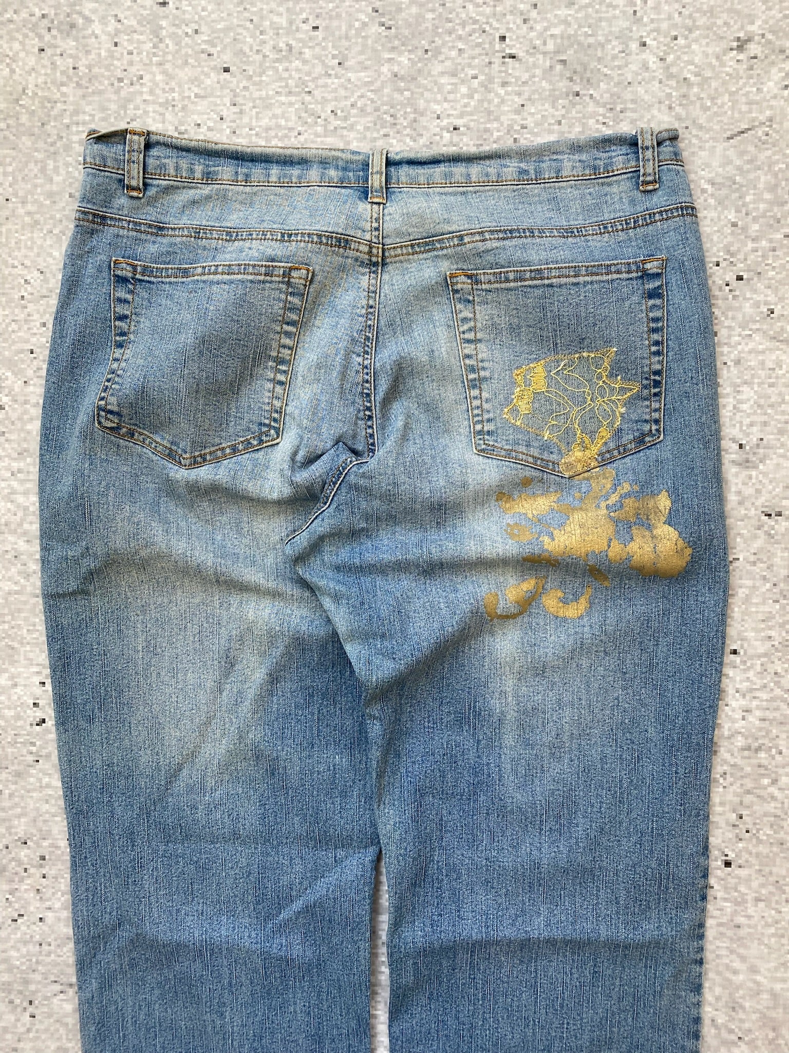 Tuscan style y2k low waisted bootcut jeans