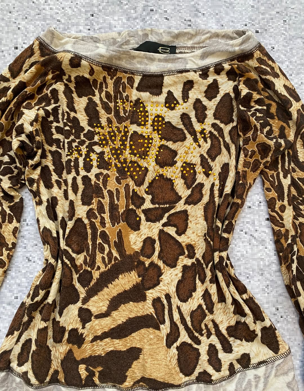 Kunty Roberto Cavalli Leopard Print Bedazzled Y2k Cotton Top  ⚡️ — image 2