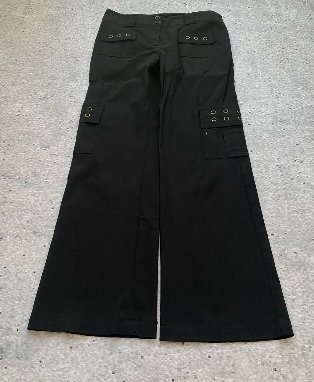 Kunty Studded Black Y2k Cargos for 28$ ⚡️