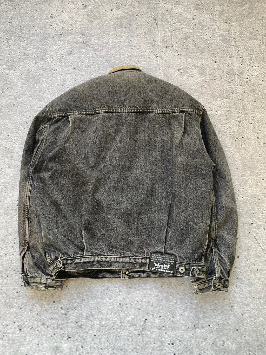90s Orange Tab Pleated Distressed Levi's Type 3 Trucker Jacket