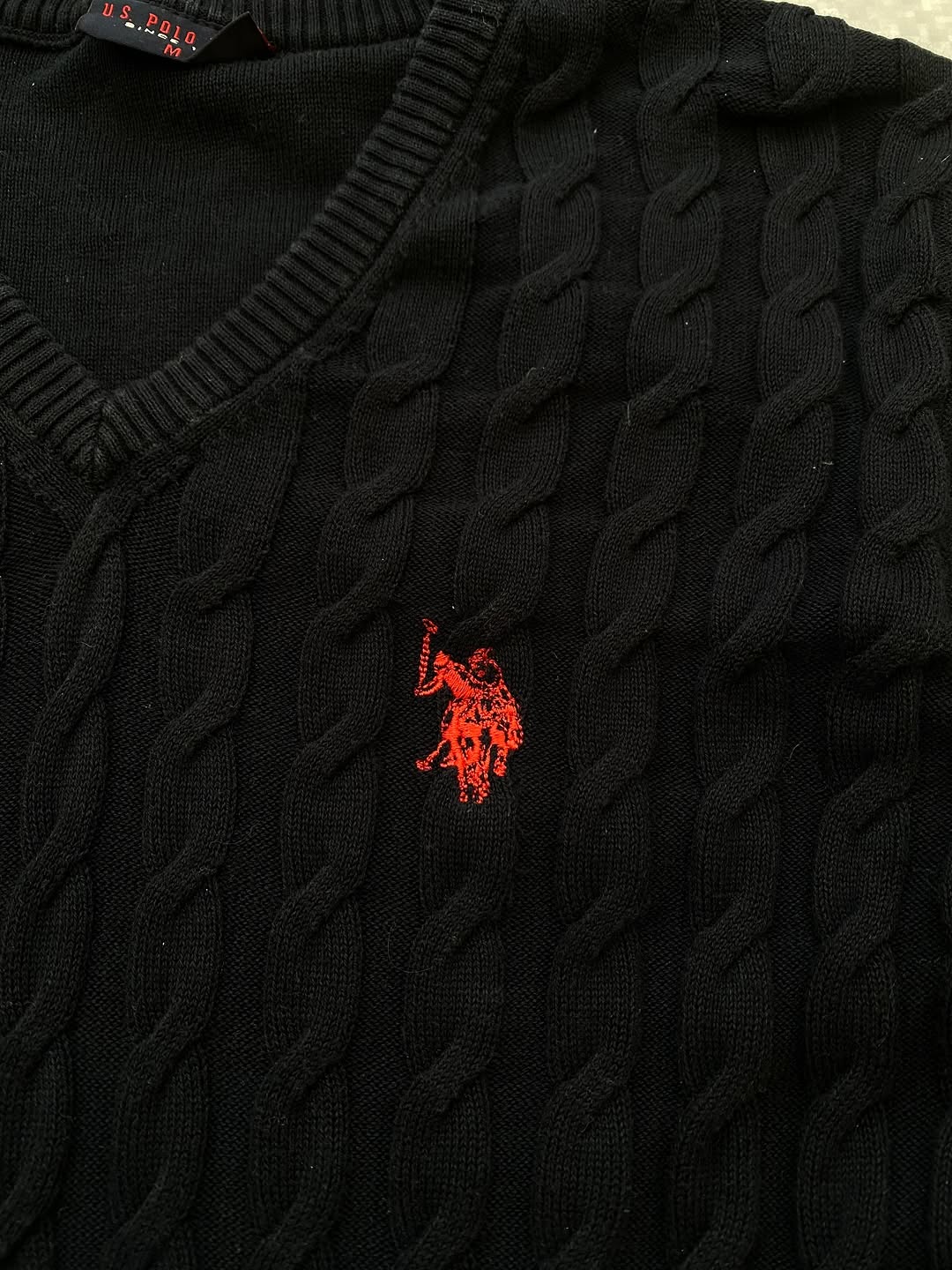 USPA cable knit Polo sweater — image 2