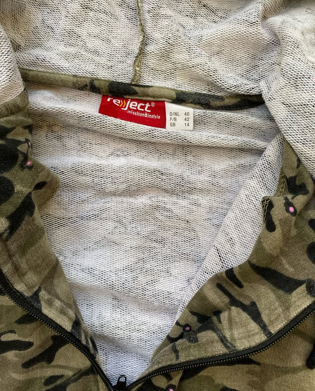Y2k Camo Floral Cotton Zip-Up Hoodie for 27$ ⚡️ — image 3