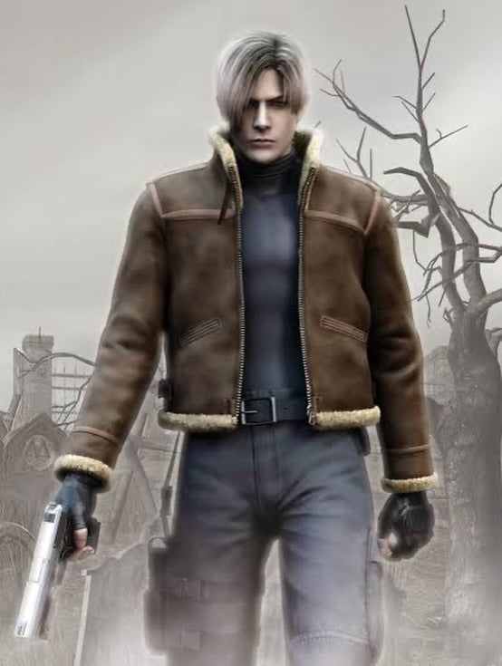 Resident Evil 4 Leon Kennedy Inspired Fur-Lined Jacket for 4 — image 3
