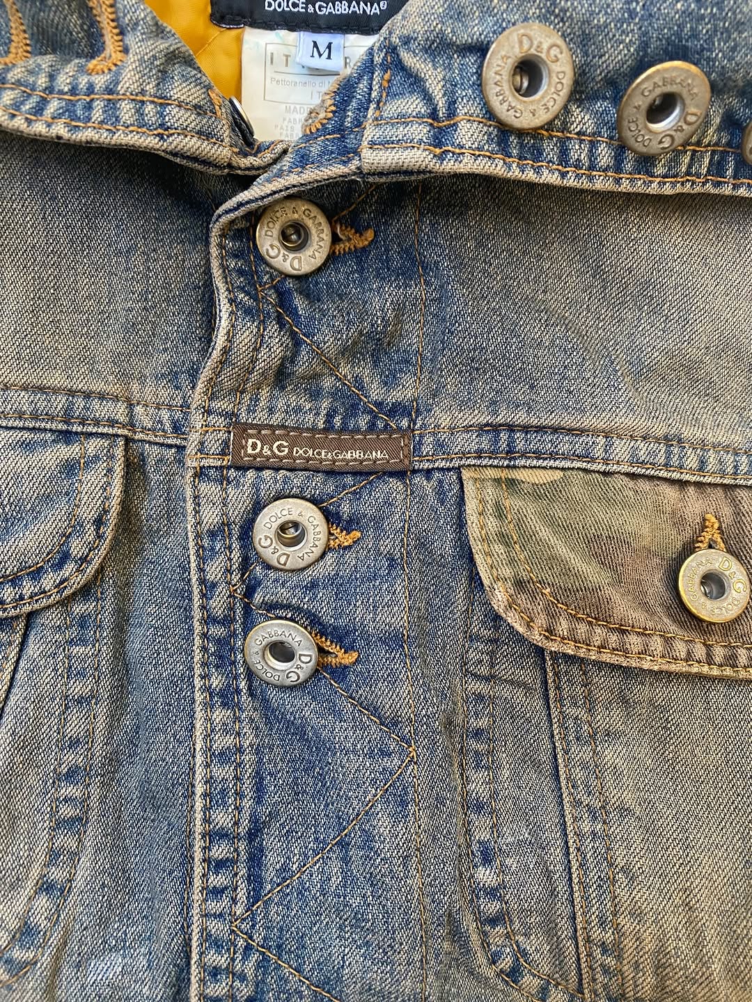 ADD TO CART??? Amazing D&G Y2k Military Denim Jacket for 150 — image 4