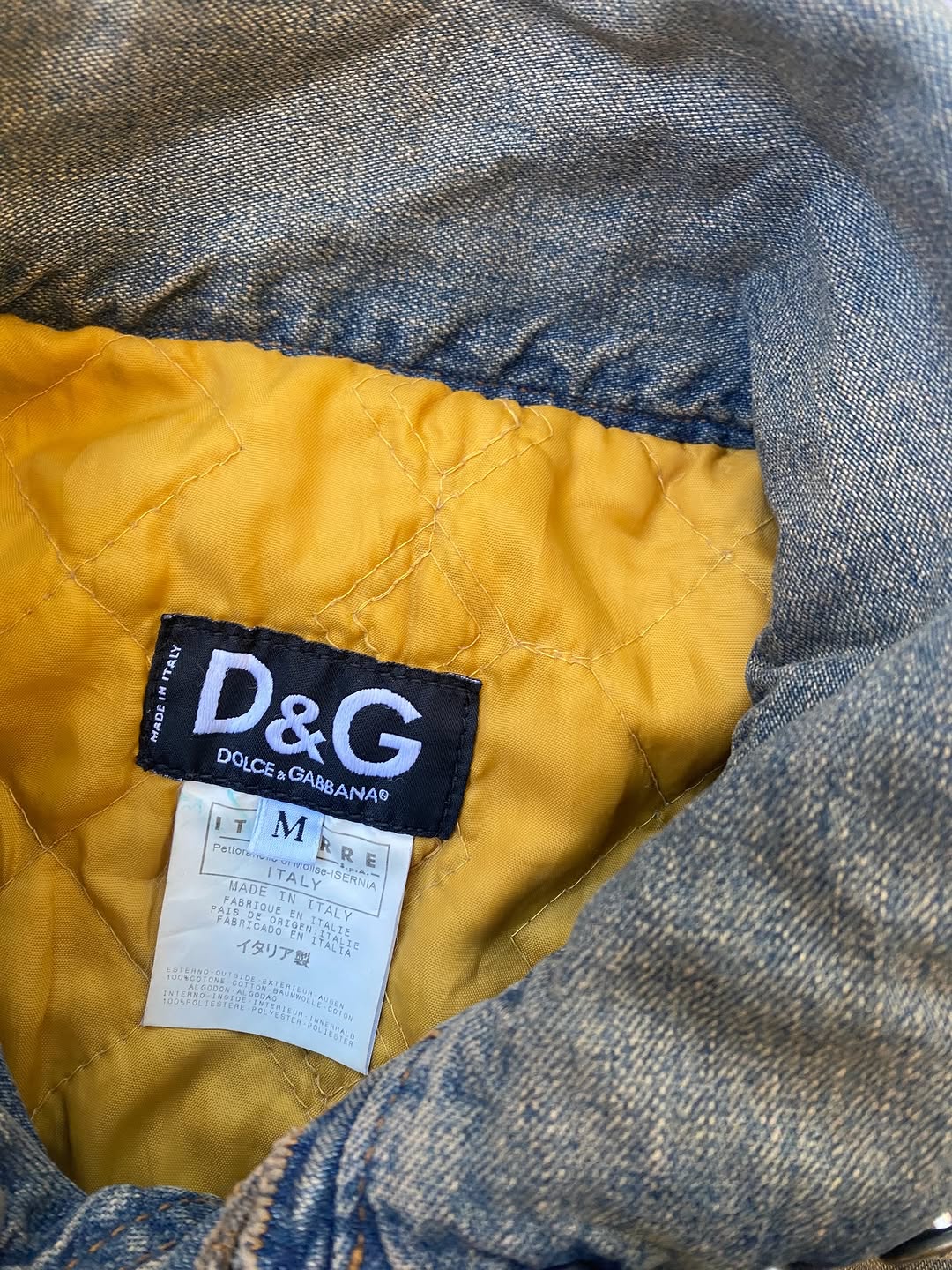 ADD TO CART??? Amazing D&G Y2k Military Denim Jacket for 150 — image 3
