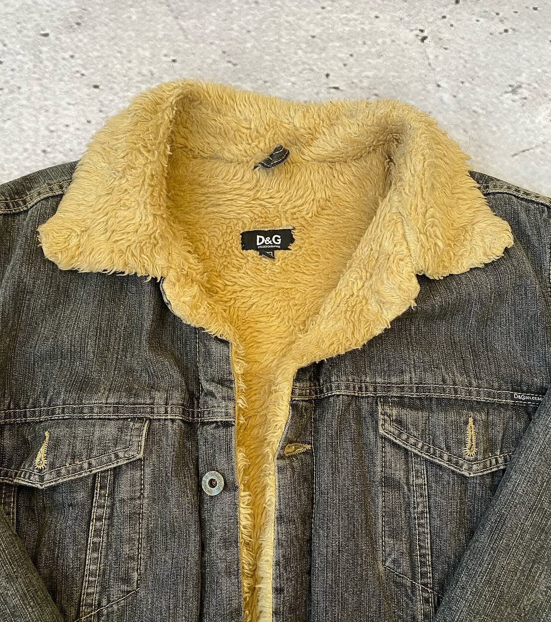 Warm D&G Denim Jacket with Rabbit Fur Lining  ⚡️ — image 3