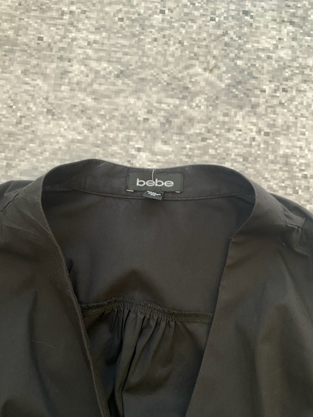 2000s Bebe Black Button-Up Shirt