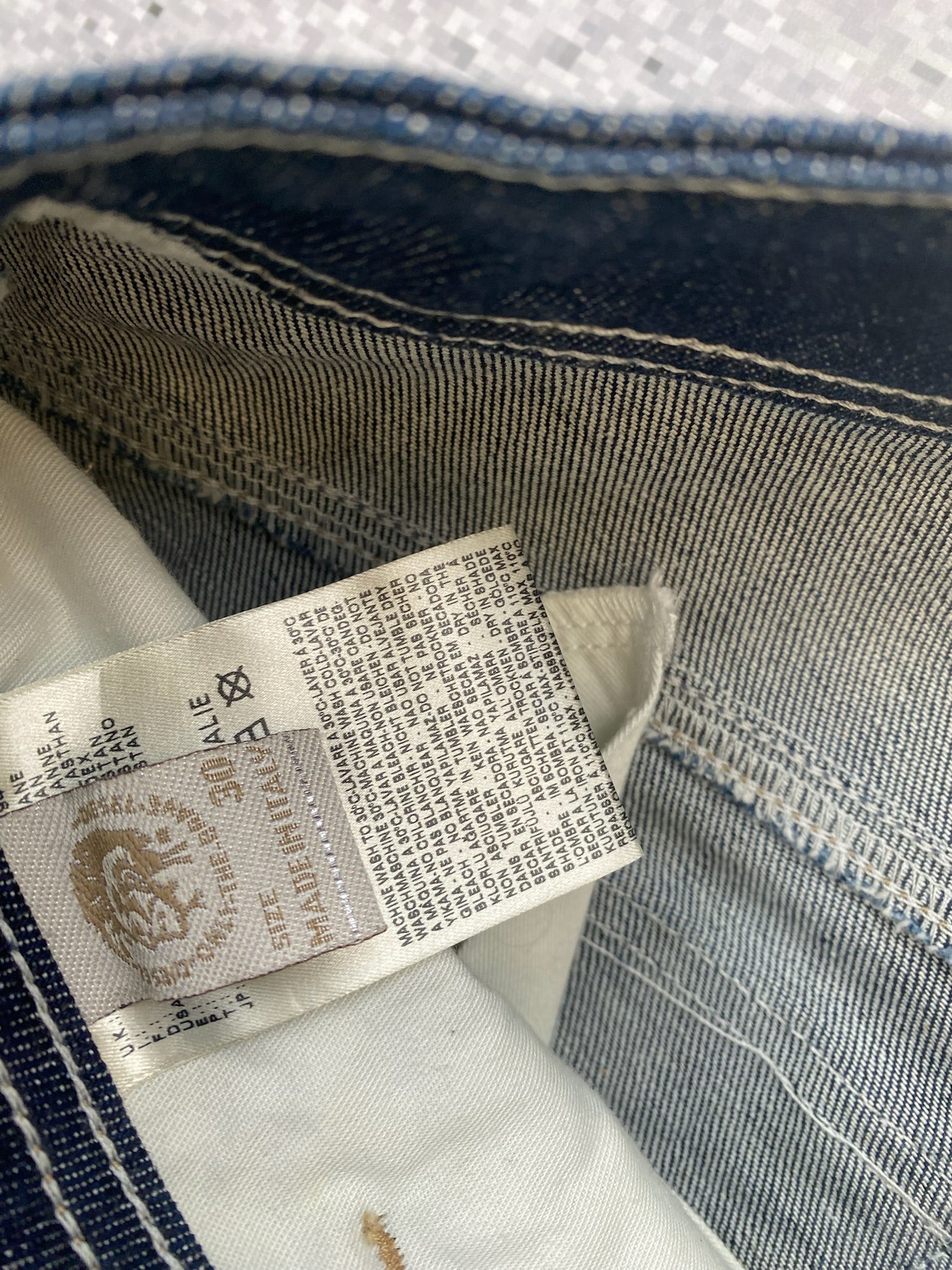 Rare 2000s Diesel Raw Denim Jeans