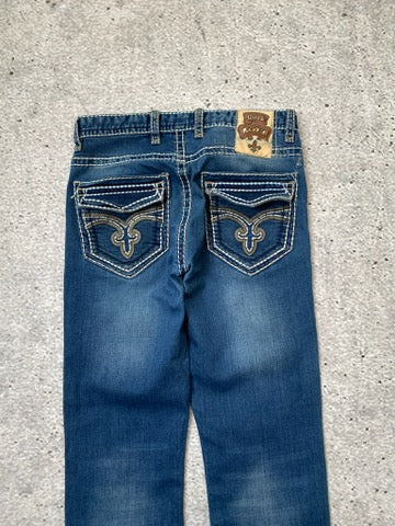 Iconic Rock Revival Straight Leg Jeans