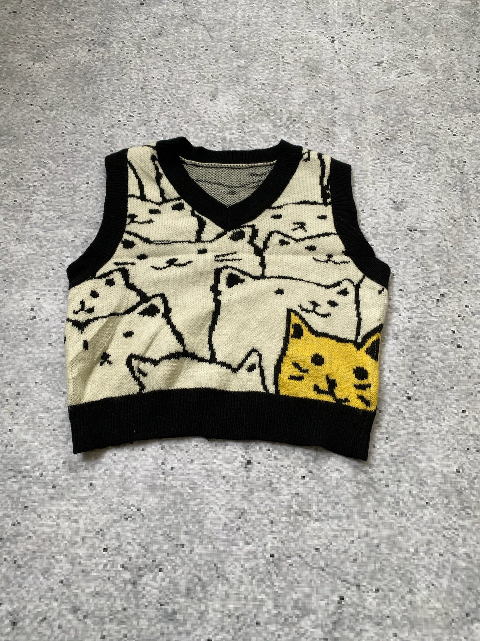 Cider Cat Sweater Vest