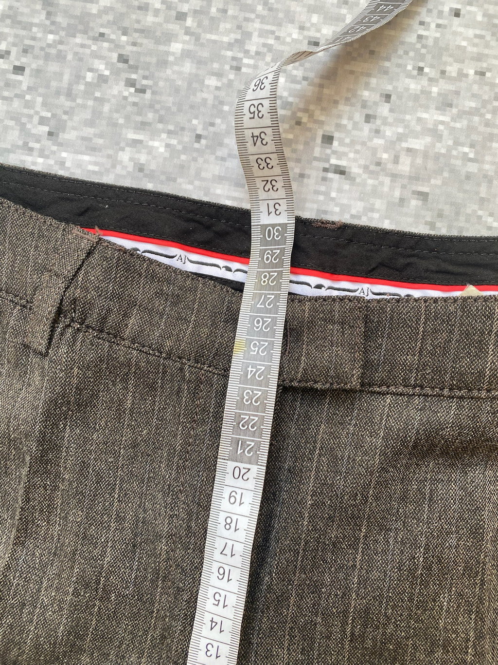 Armani Vintage Striped Pleated Wool Men Trousers
