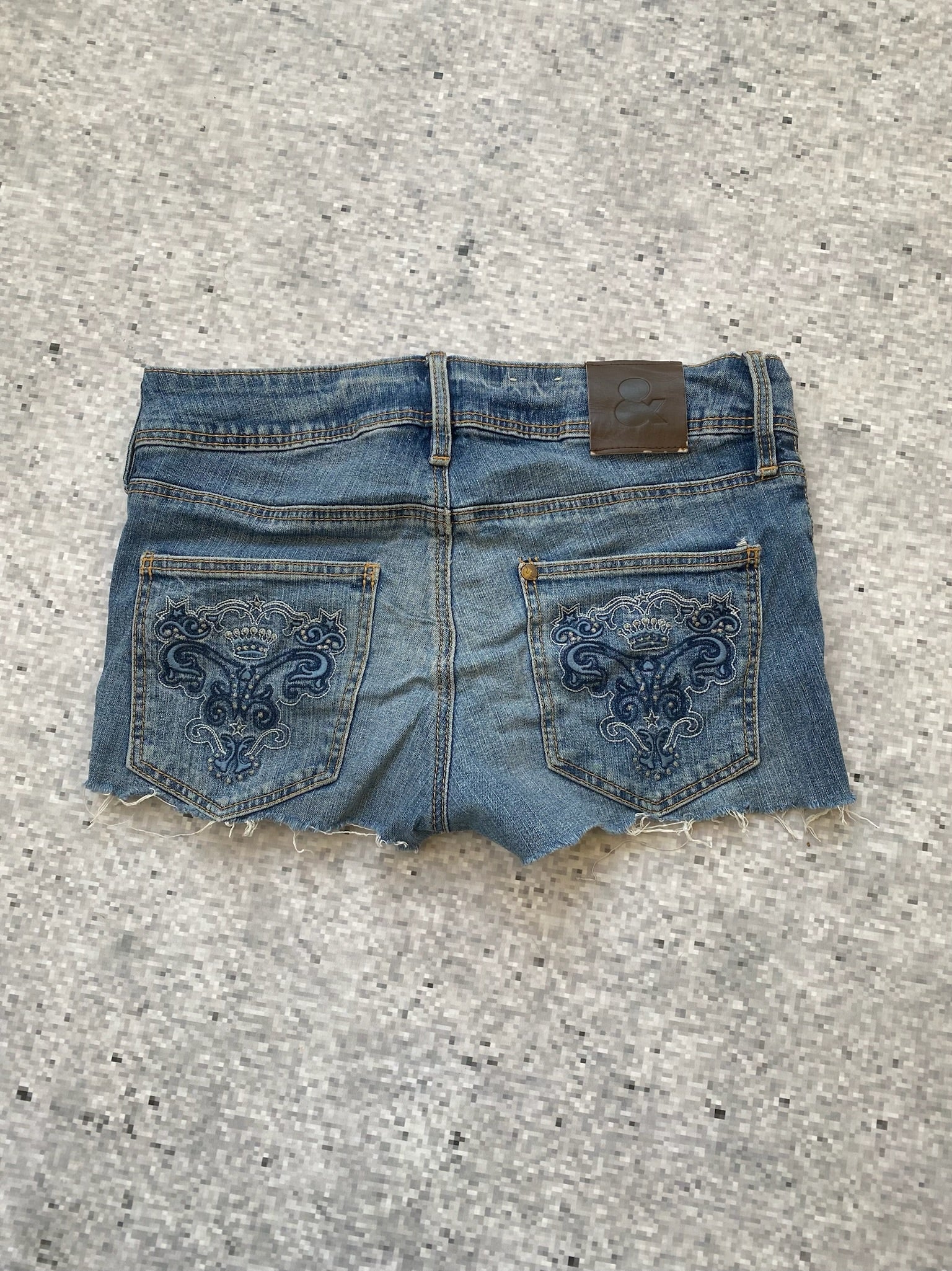Low waisted Embroidered Microshorts