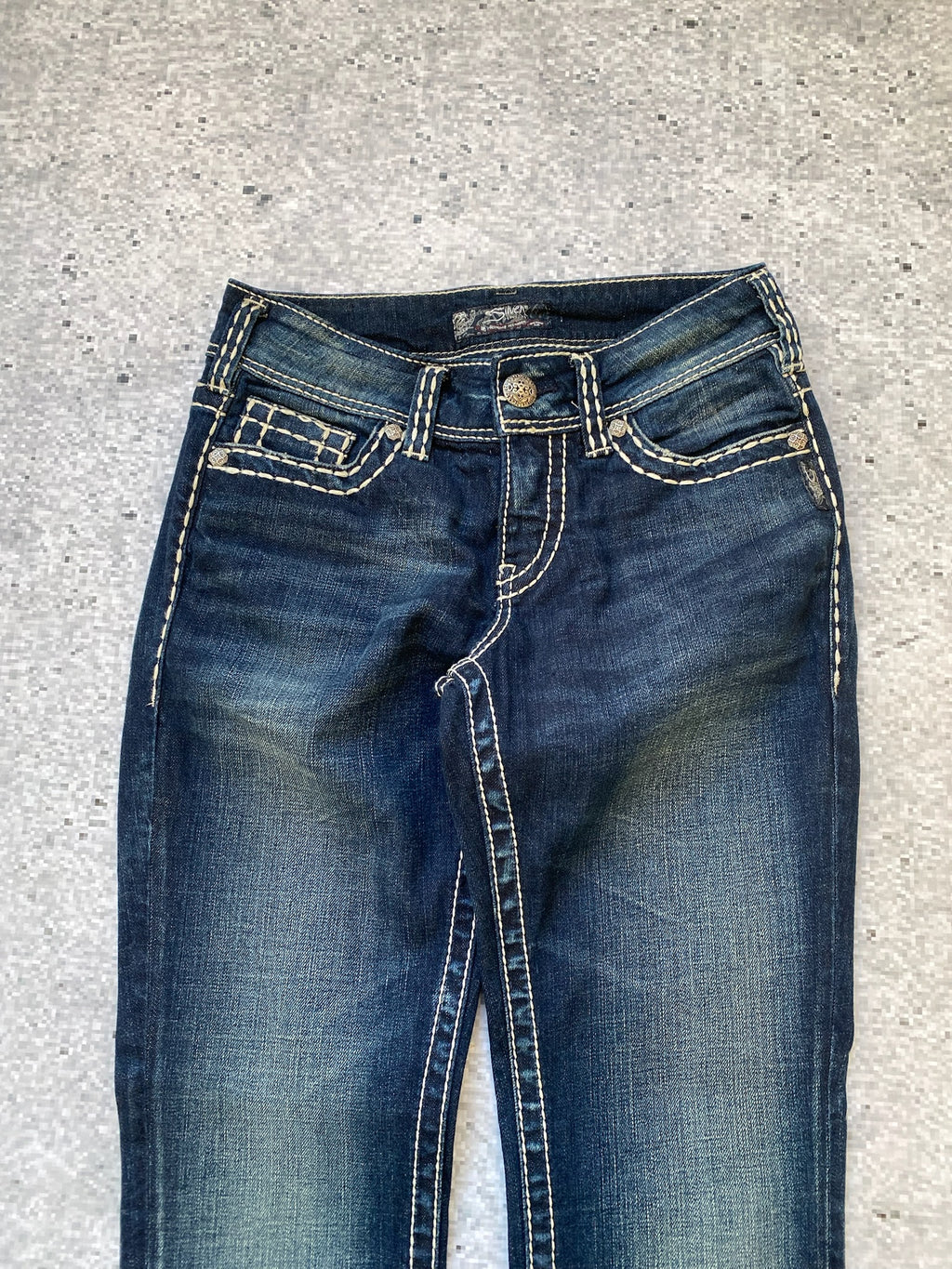 Silver Jeans Suki Straight Leg Low Rise Jeans