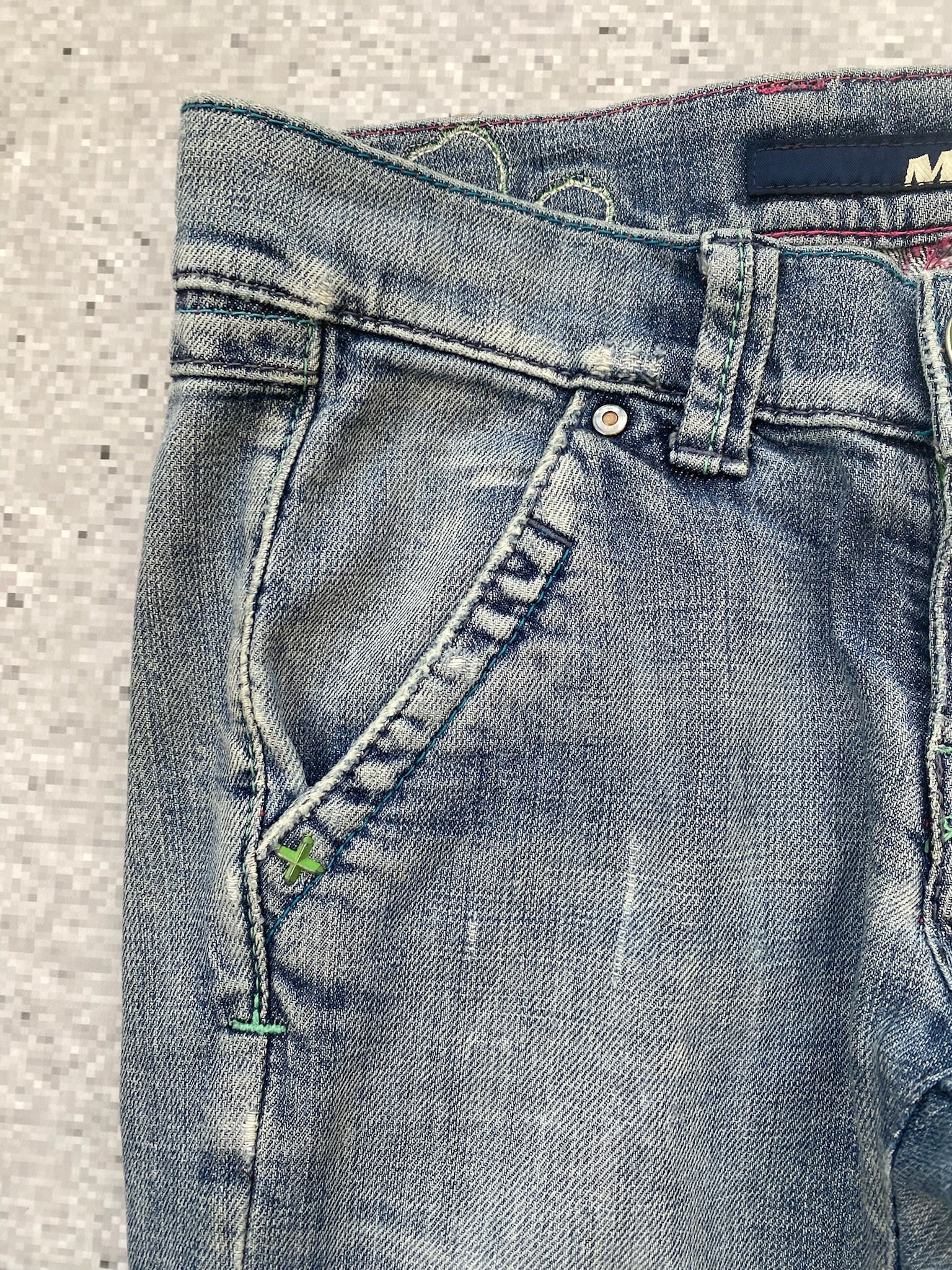 Miss Sixty low waist straight jeans green clover leaf
