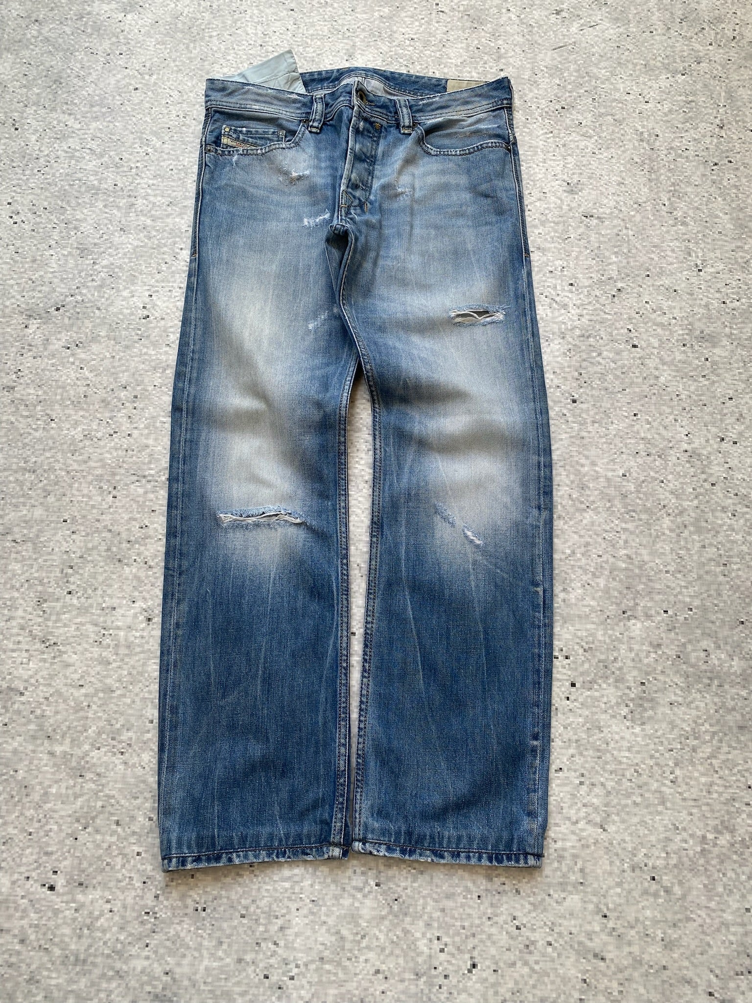 Diesel "Safado"  Distressed Straight Leg Men Jeans
