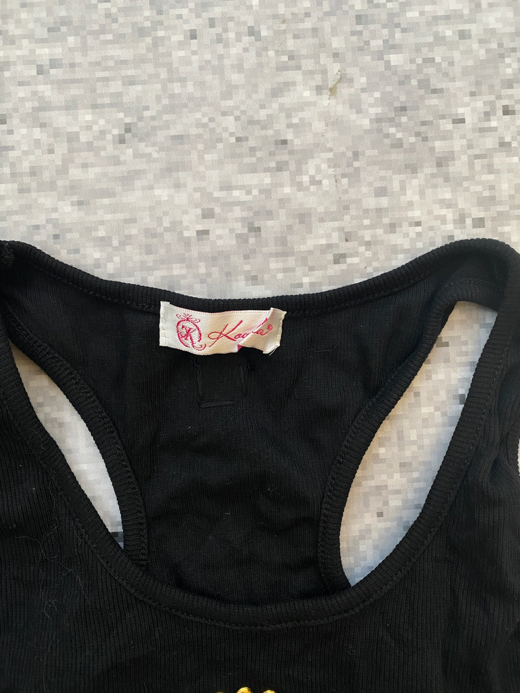 Bedazzled Skull Cross Tank Top
