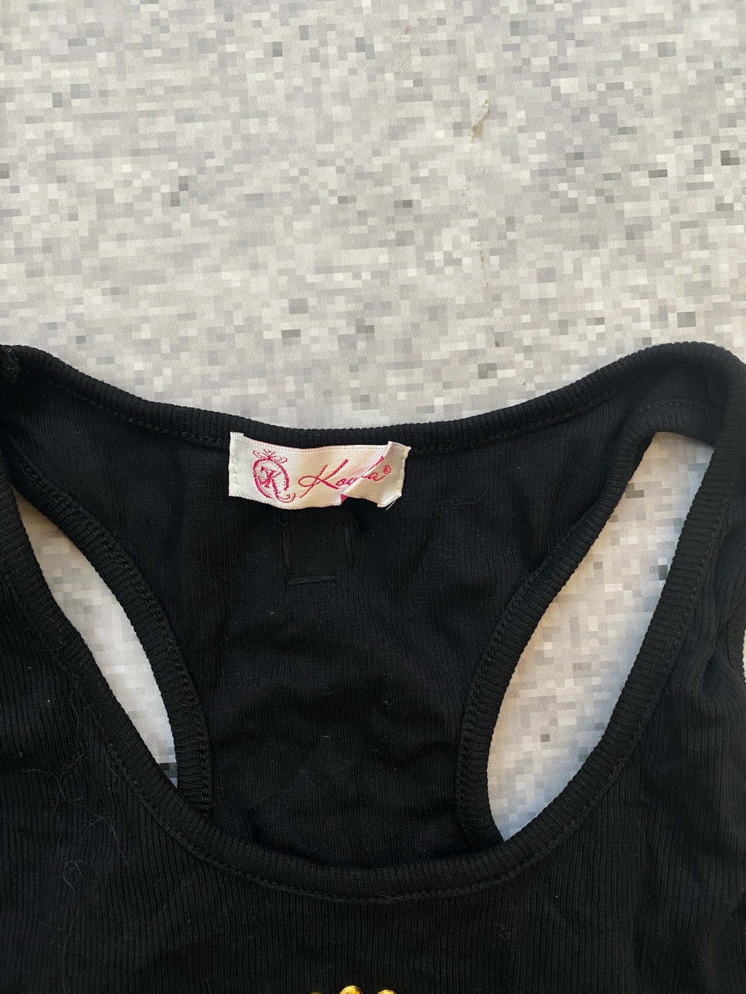 Bedazzled Skull Cross Tank Top