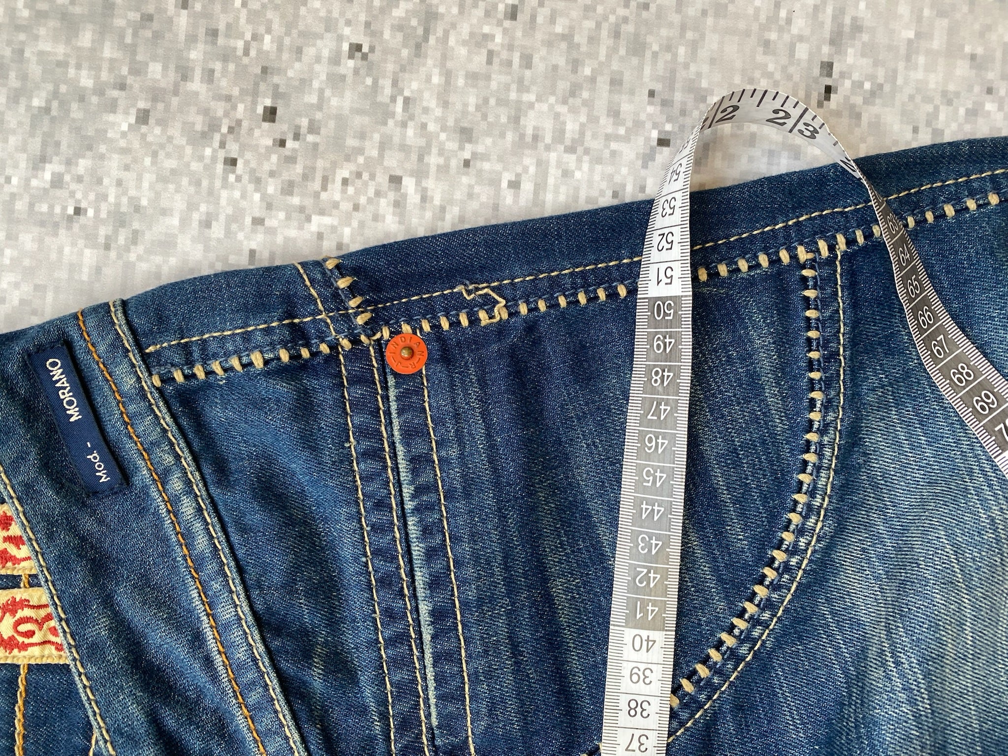 Indian Rose Ultra Low Waisted Flared 2000s jeans
