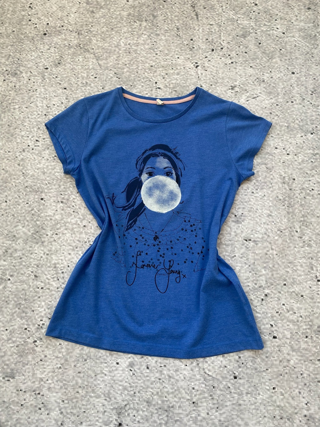 blue short sleeve Espirit y2k dnb Tee