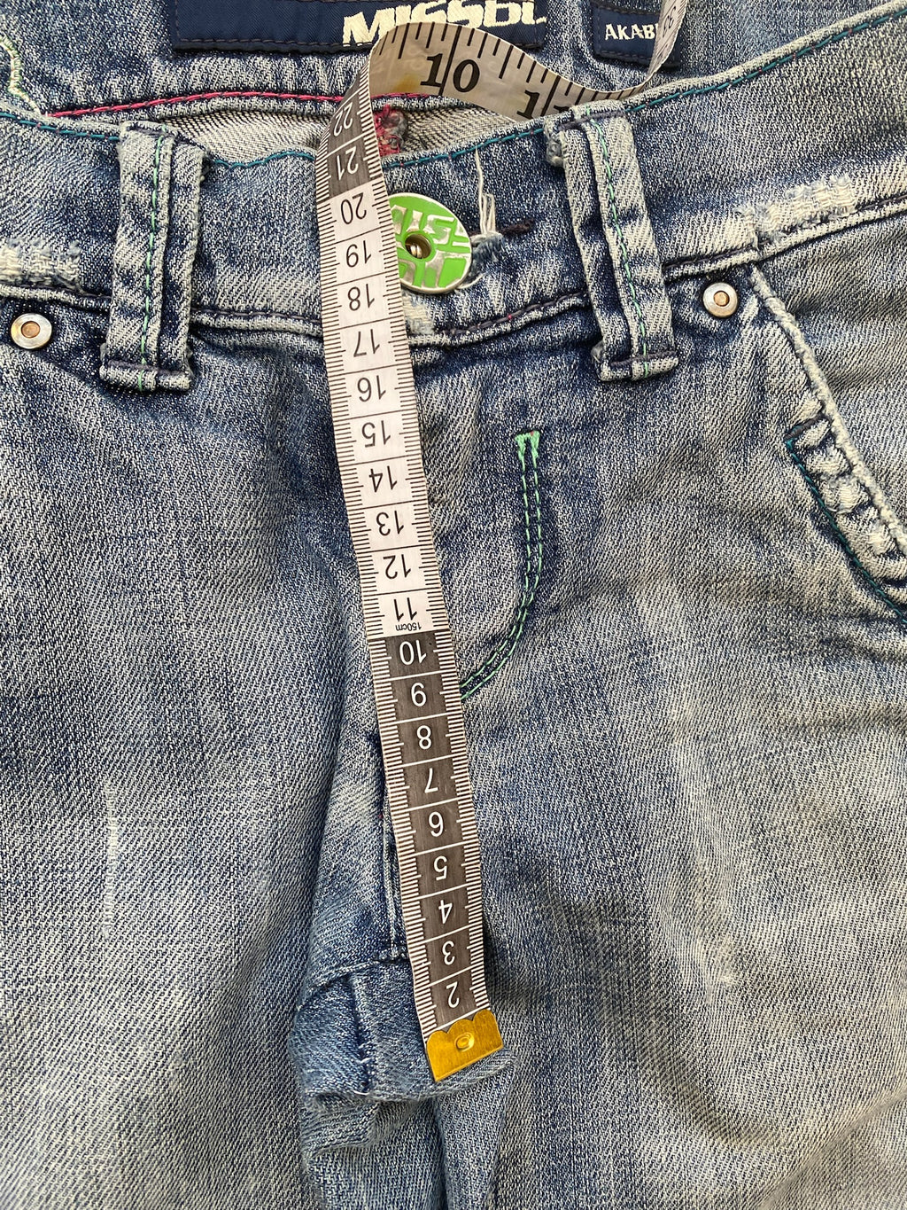 Miss Sixty low waist straight jeans green clover leaf