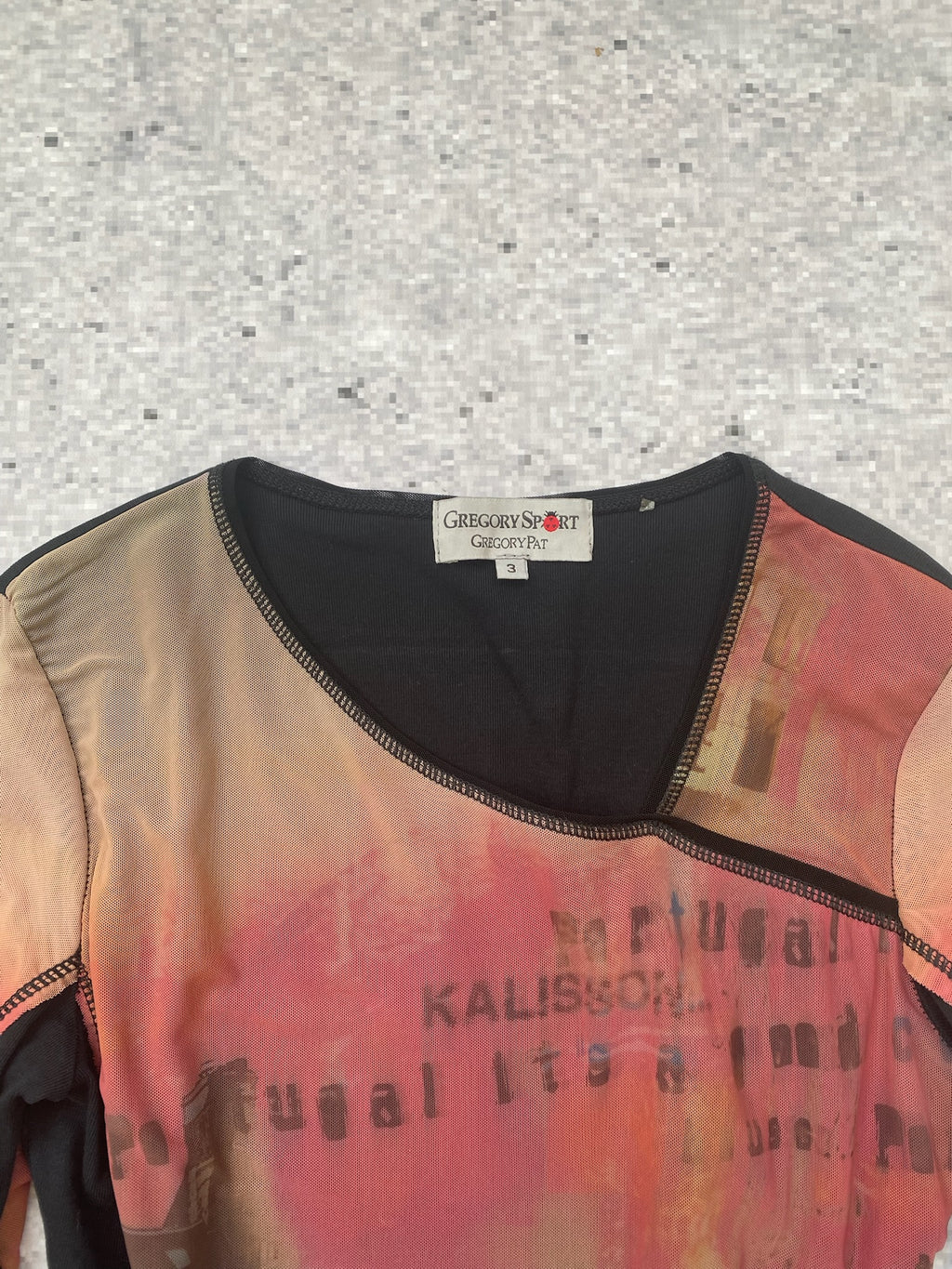 90s-20s Cop Copine-inspired avantgarde longsleeve