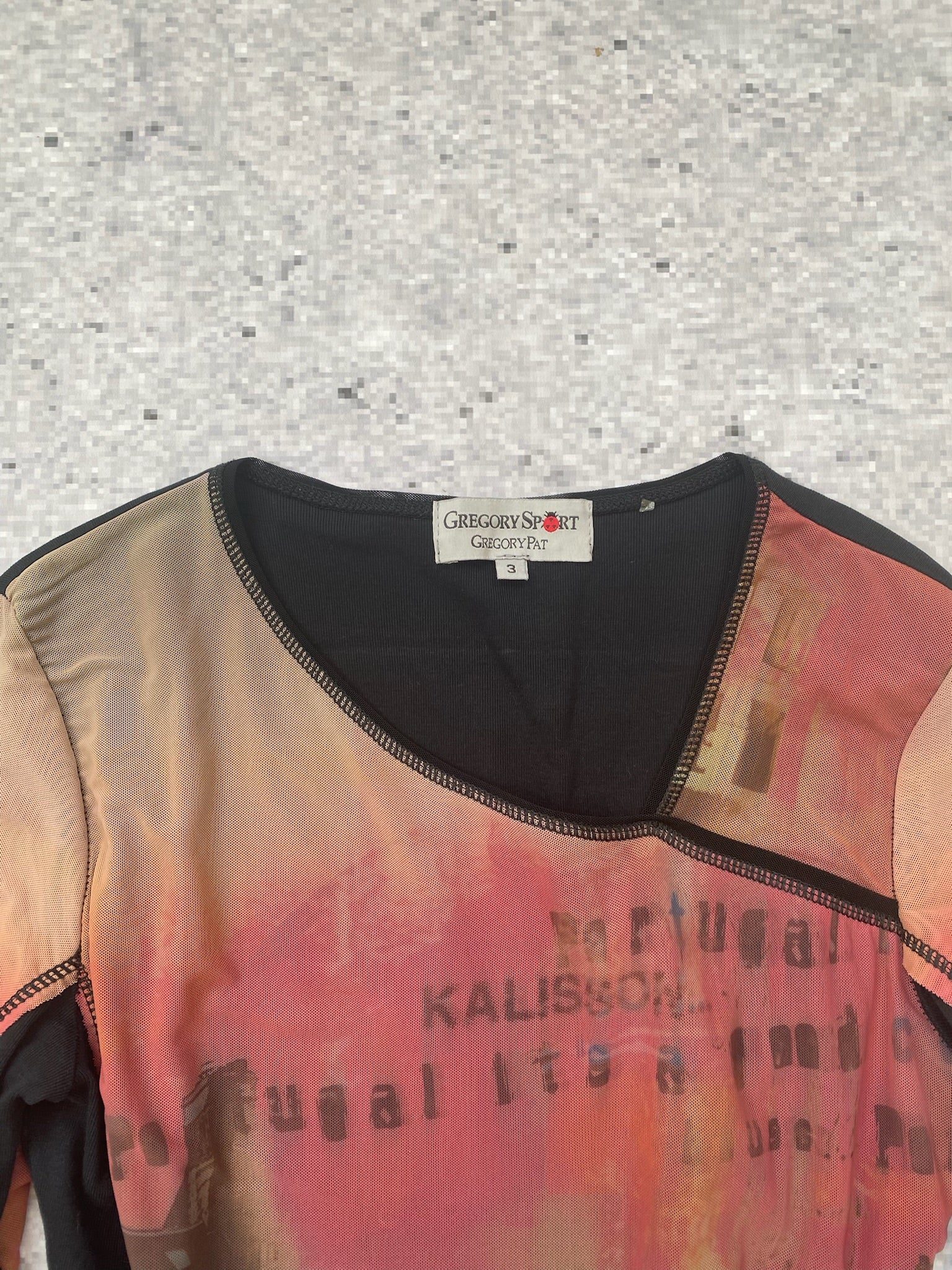 90s-20s Cop Copine-inspired avantgarde longsleeve