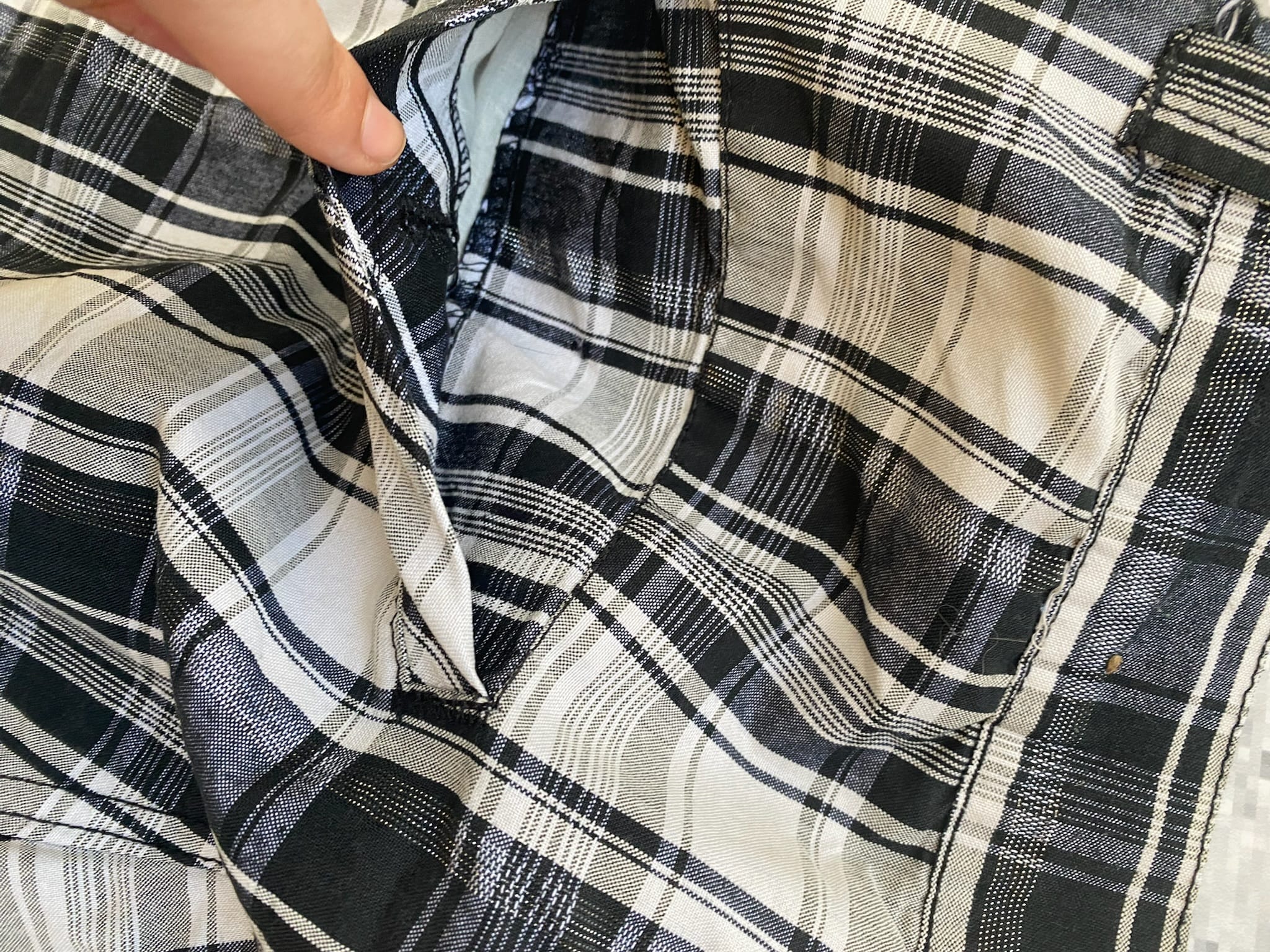 SouthPole Plaid Long Shorts