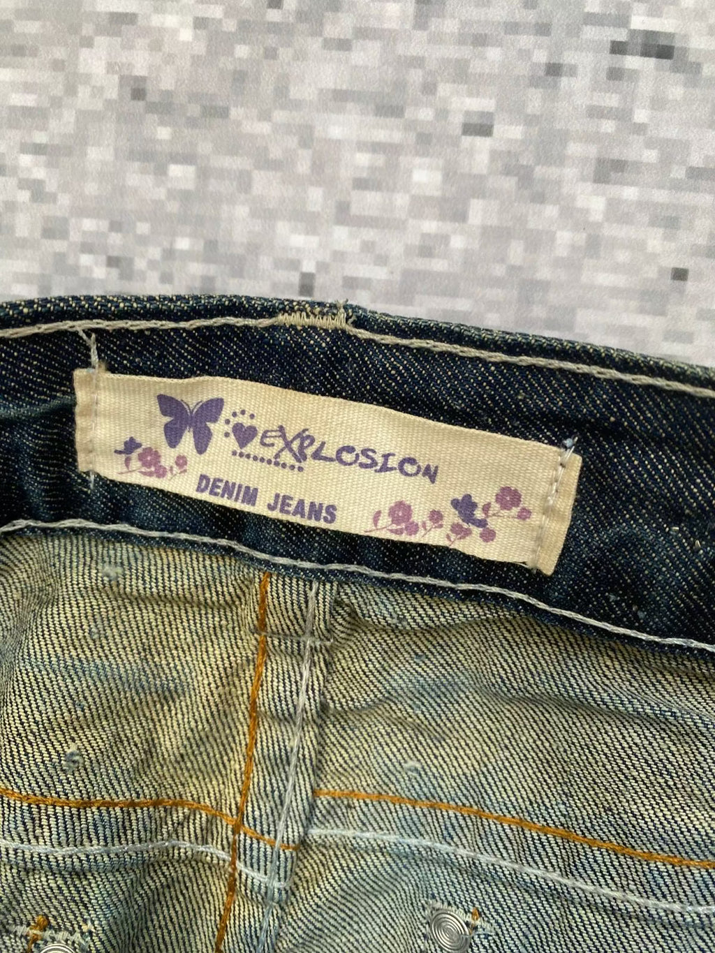 Explosion Darkwash Low Rise Straight Jeans (in tags)