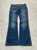 Indian Rose Ultra Low Waisted Flared 2000s jeans