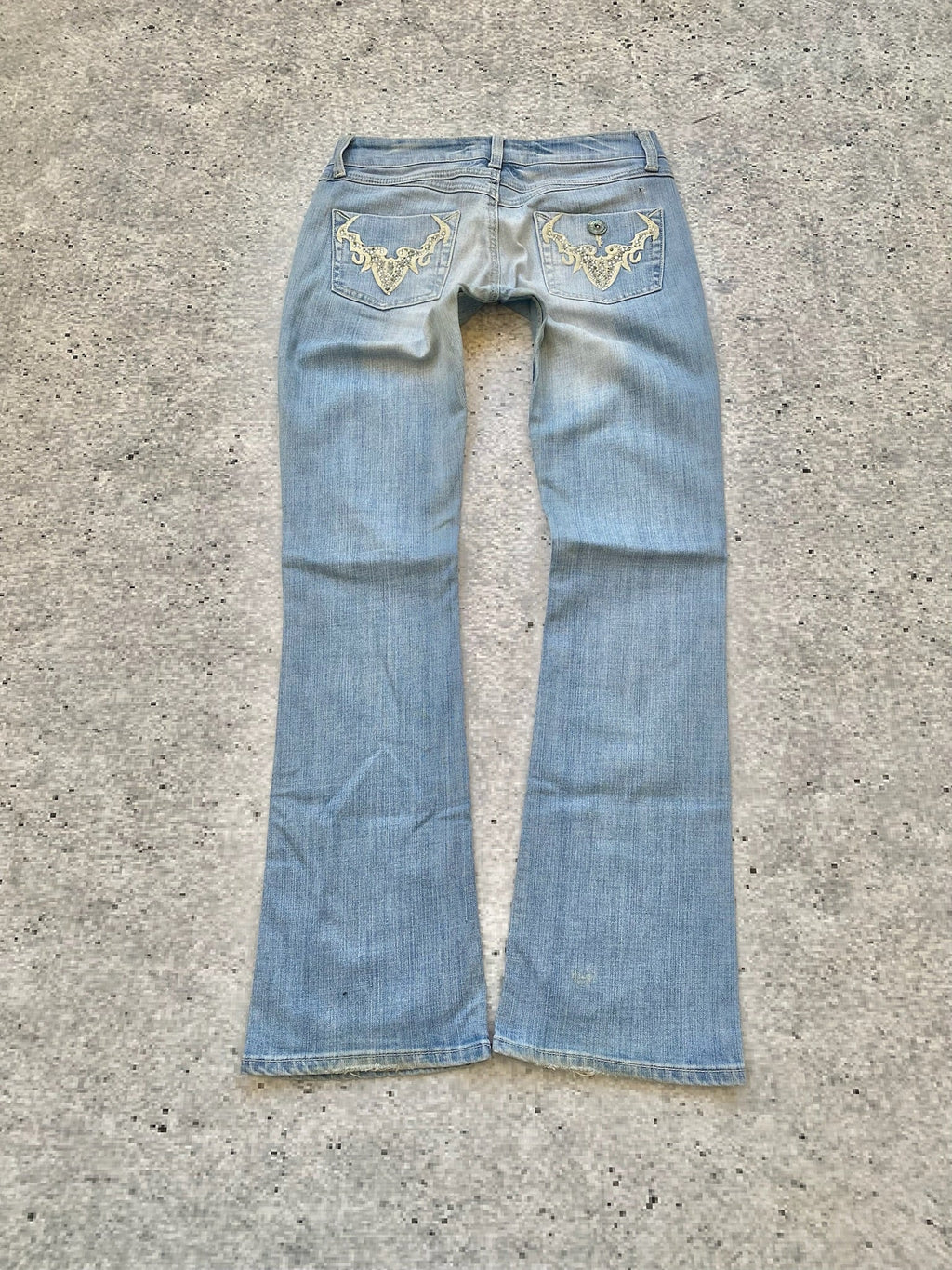 Etam Bedazzled Tribal  Low waisted flared jeans Etam