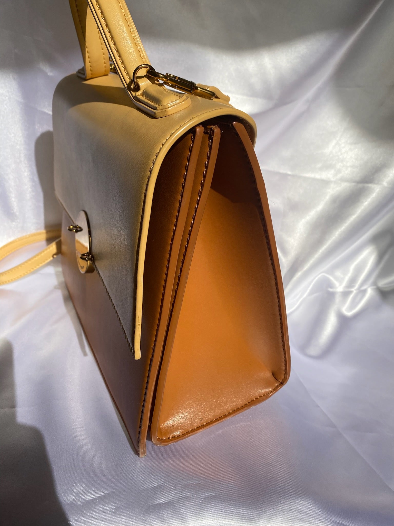 Charles & Keith Brown and Beige Bag