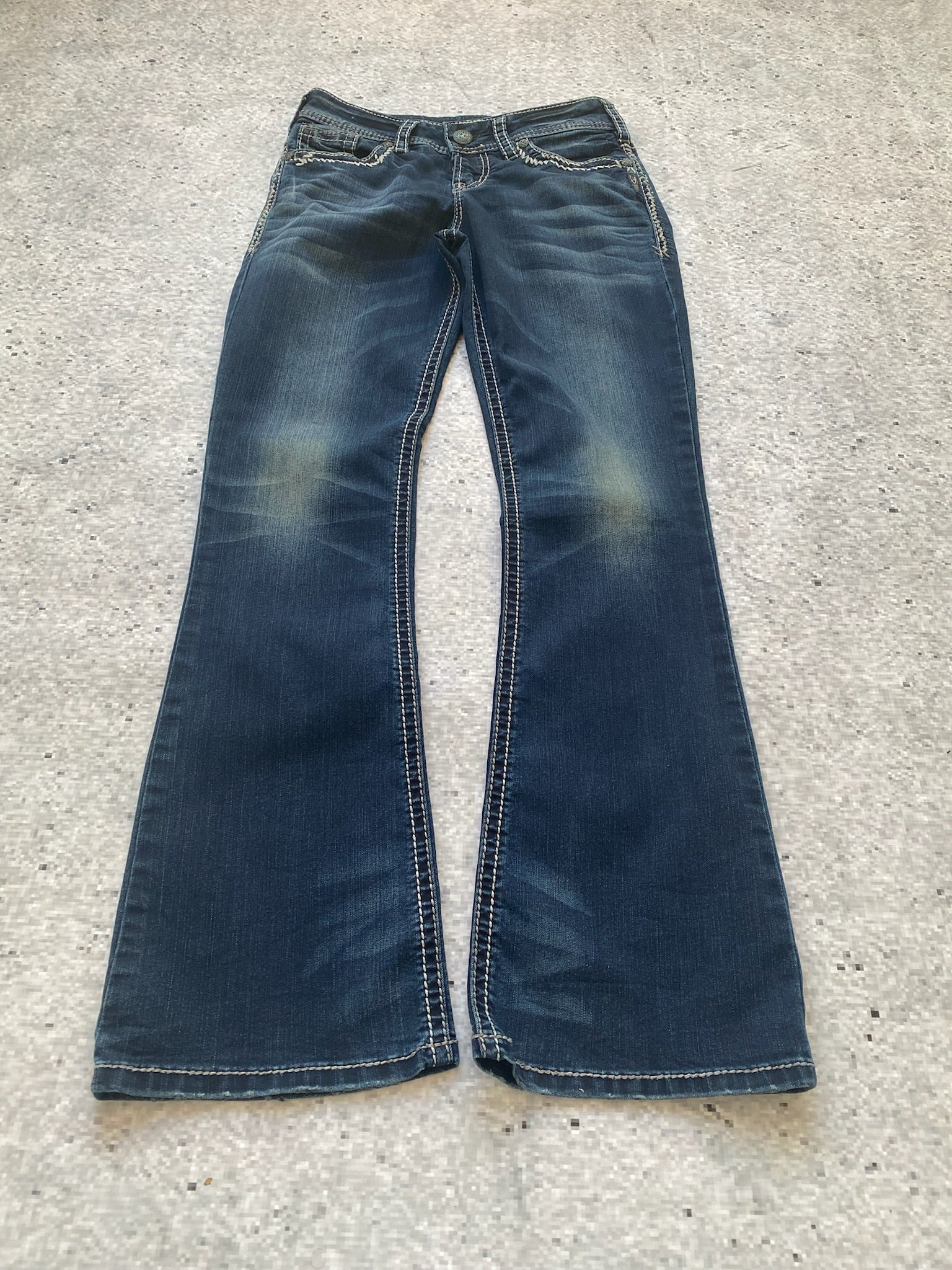 2000s Low Rise Bootcut Suki Silver Woman Jeans
