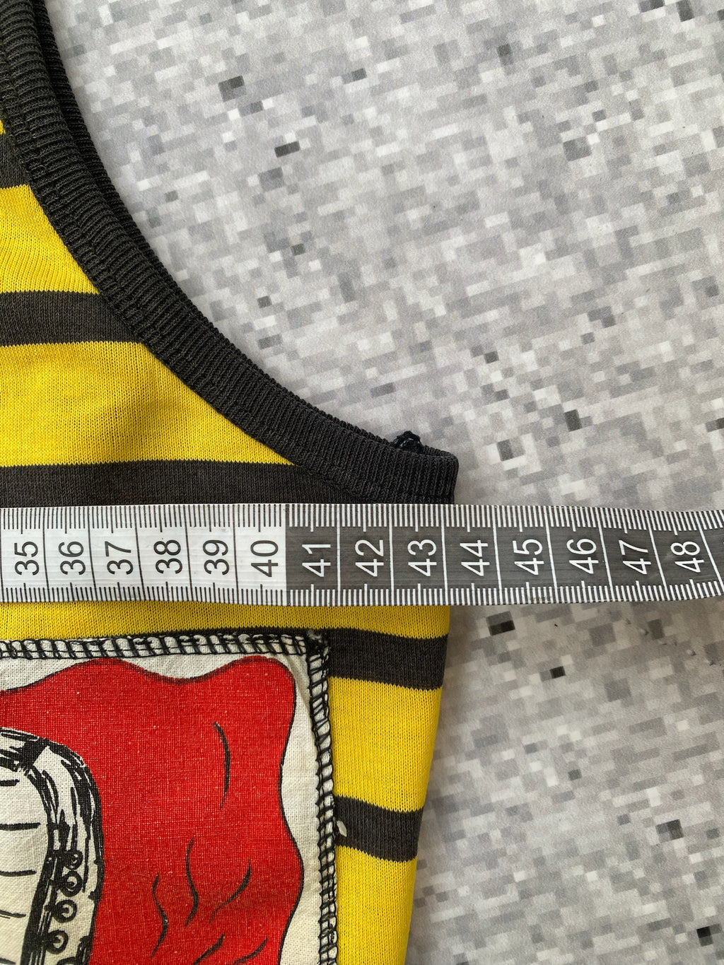 vintage stripped yellow eurosummer tank top