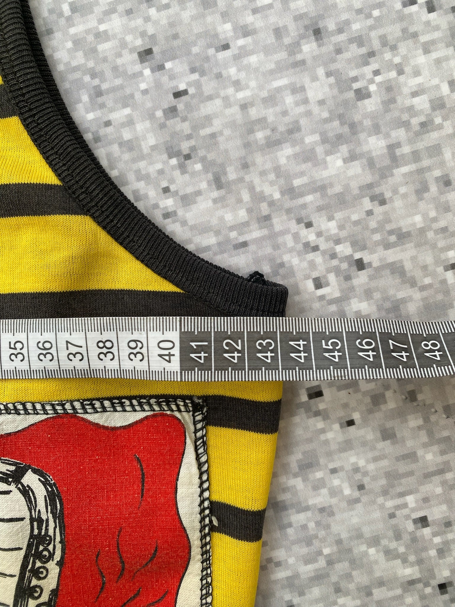 vintage stripped yellow eurosummer tank top