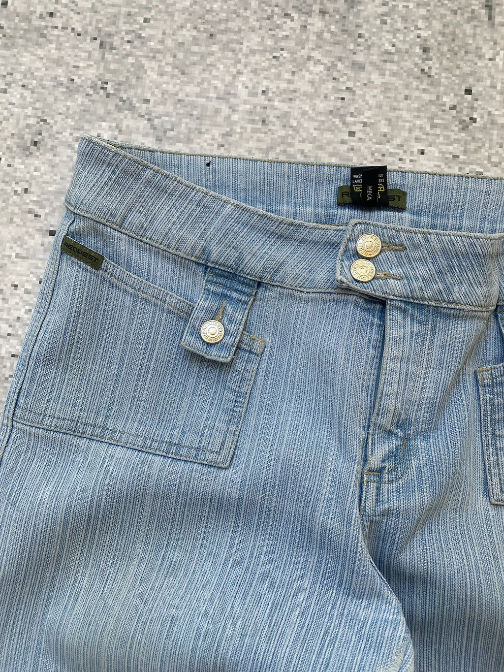 Request Stretchy Flared Lightwash Low Waisted Jeans