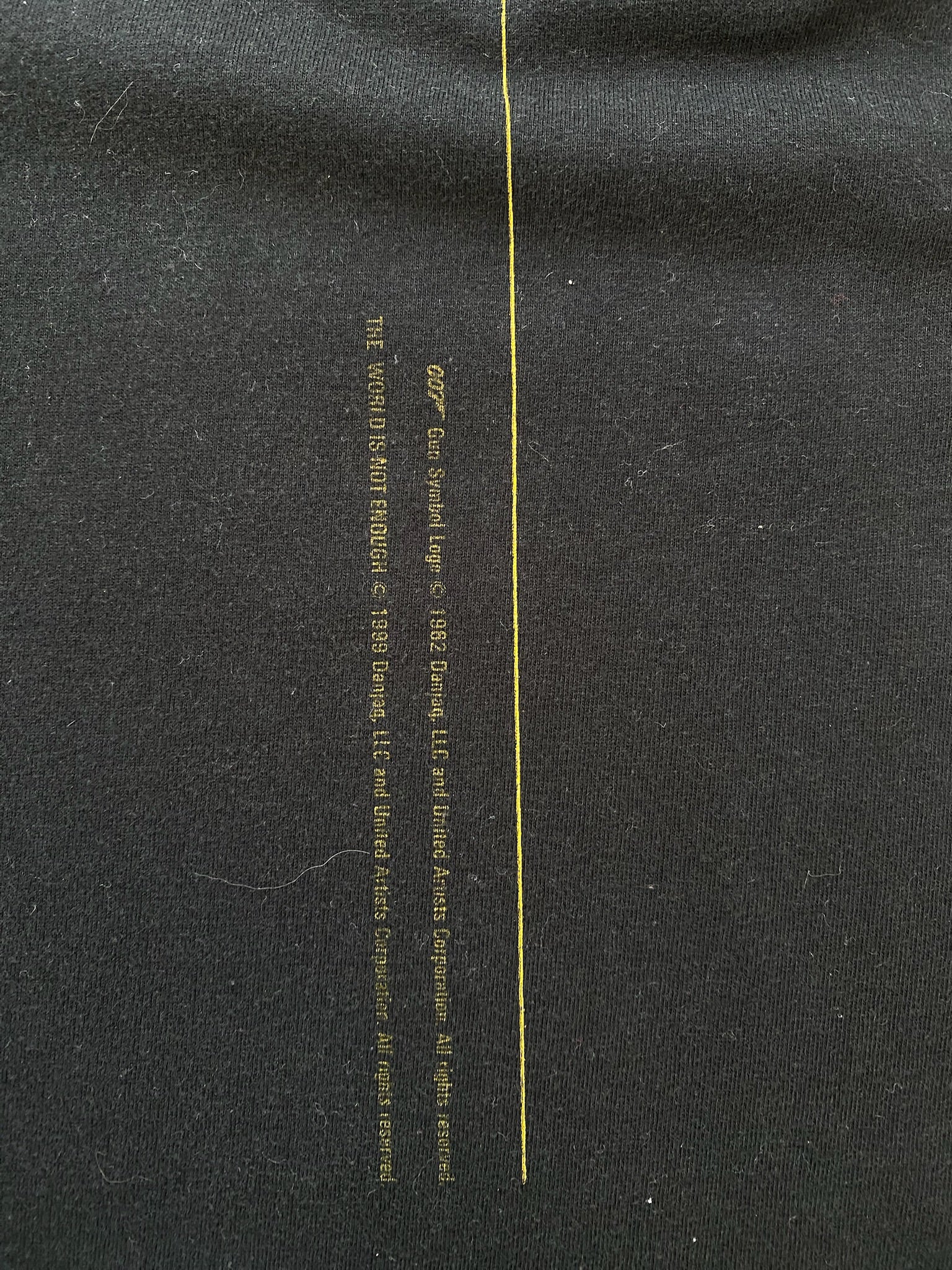 JAMES BOND 007 T-Shirt World Is Not Enough Black Official Grolsch Promo RARE