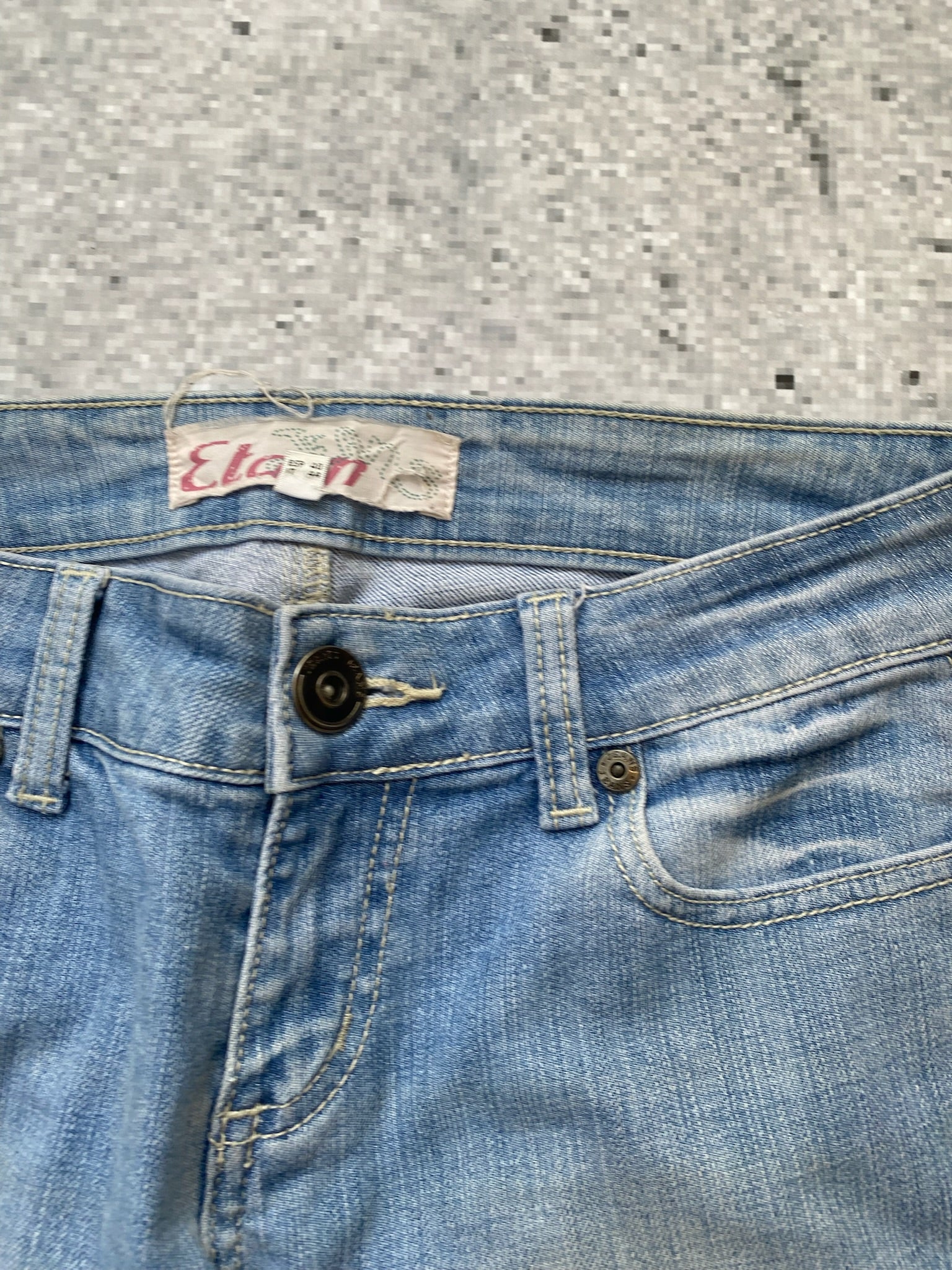 Etam Bedazzled Tribal  Low waisted flared jeans