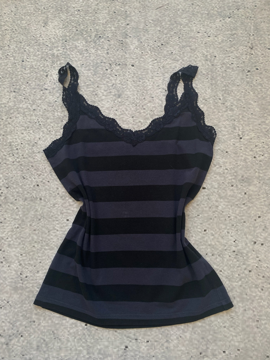 Lace Cami Purple Striped Top
