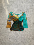 Save the Queen 3/4 Sleeve Mesh Top