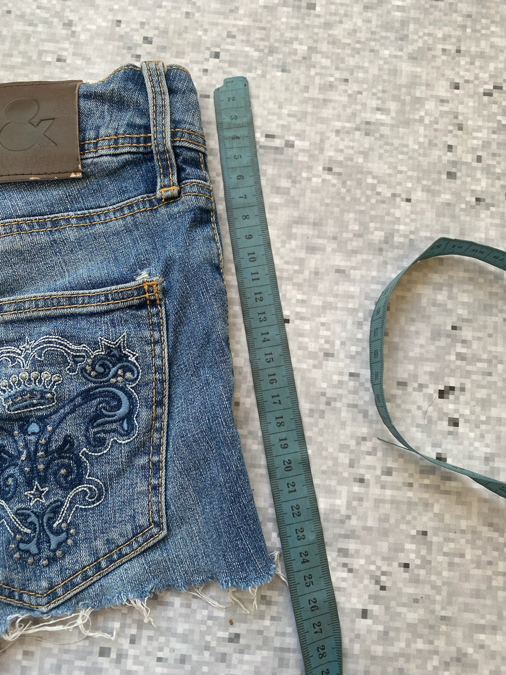 Low waisted Embroidered Microshorts