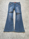 stretchy Low Waisted Flared Jeans