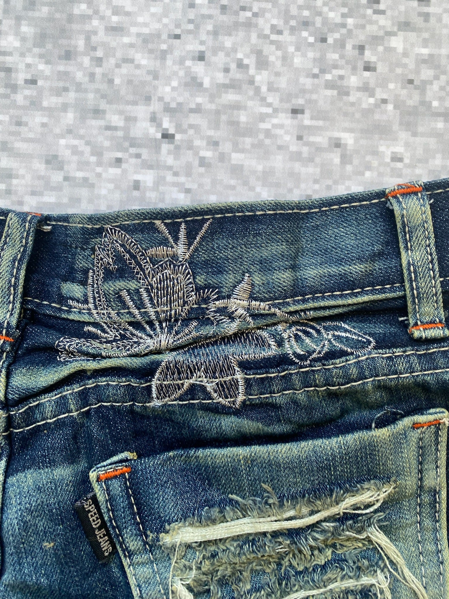 2000s Embroidered Pocket Detail lowrise Microshorts