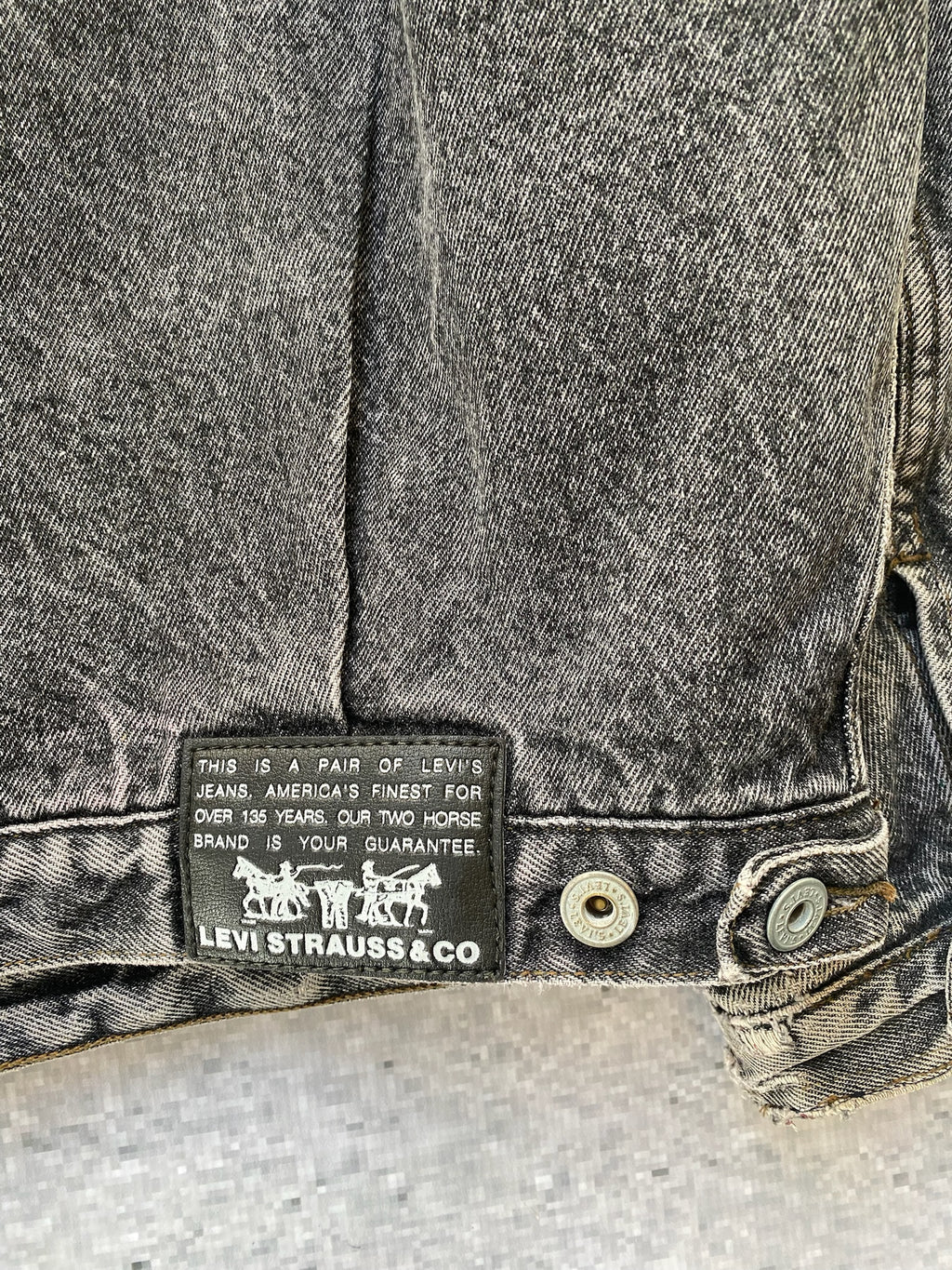 90s Orange Tab Pleated Distressed Levi's Type 3 Trucker Jacket