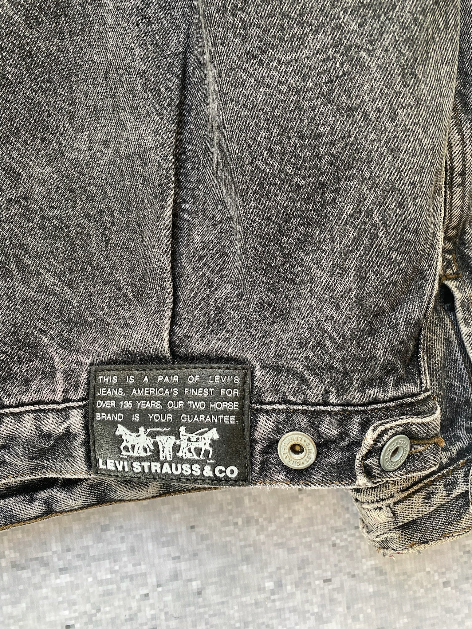 90s Orange Tab Pleated Distressed Levi's Type 3 Trucker Jacket