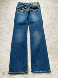 Iconic Rock Revival Straight Leg Jeans