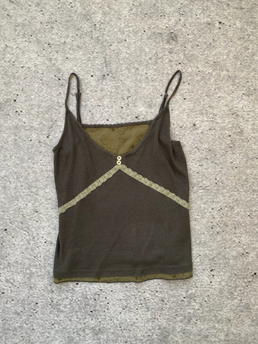 Green Fairycore cami top