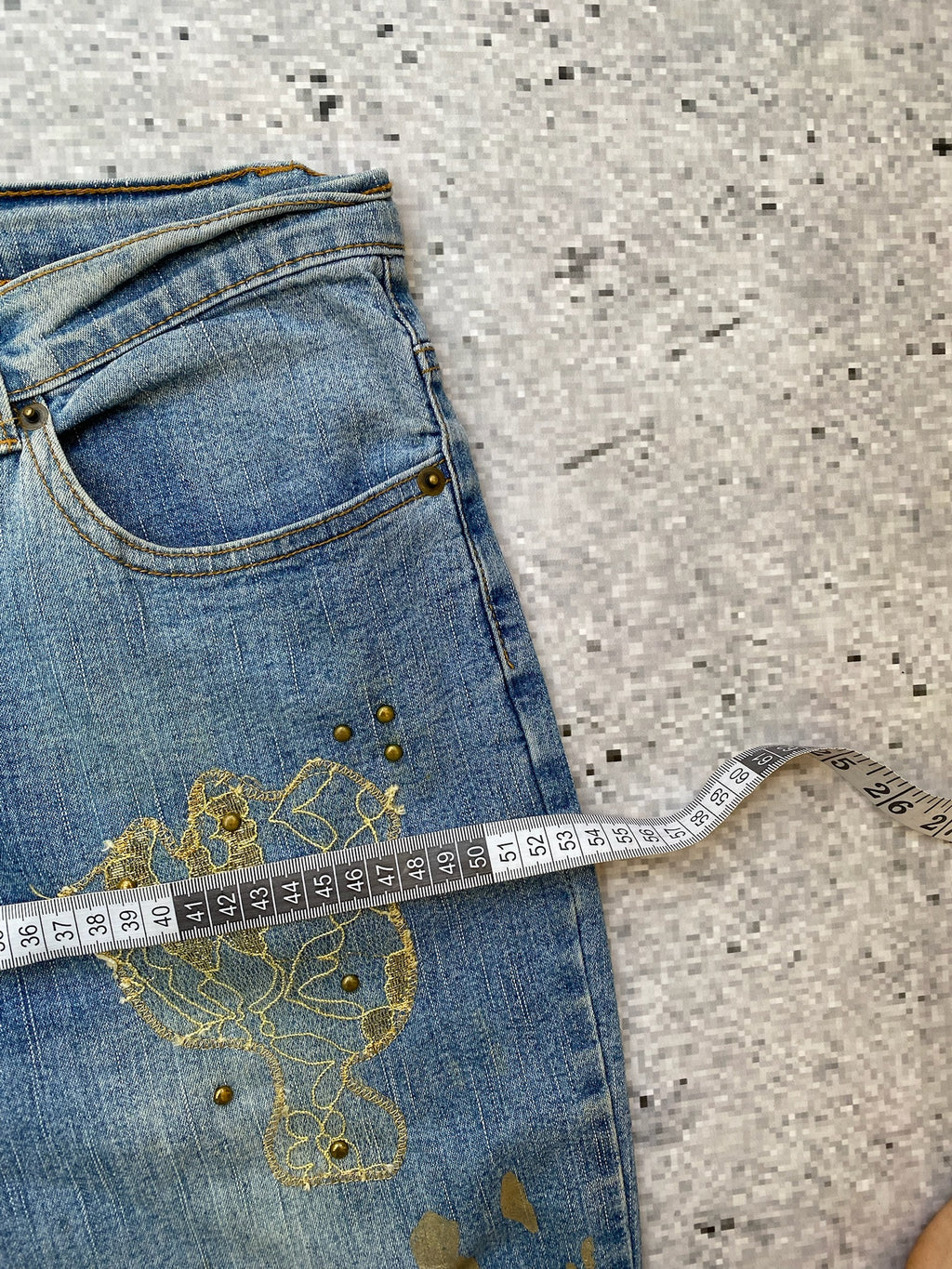 Tuscan style y2k low waisted bootcut jeans