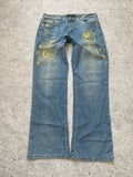 Tuscan style y2k low waisted bootcut jeans